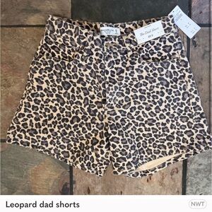 Abercrombie Leopard Print Dad Shorts